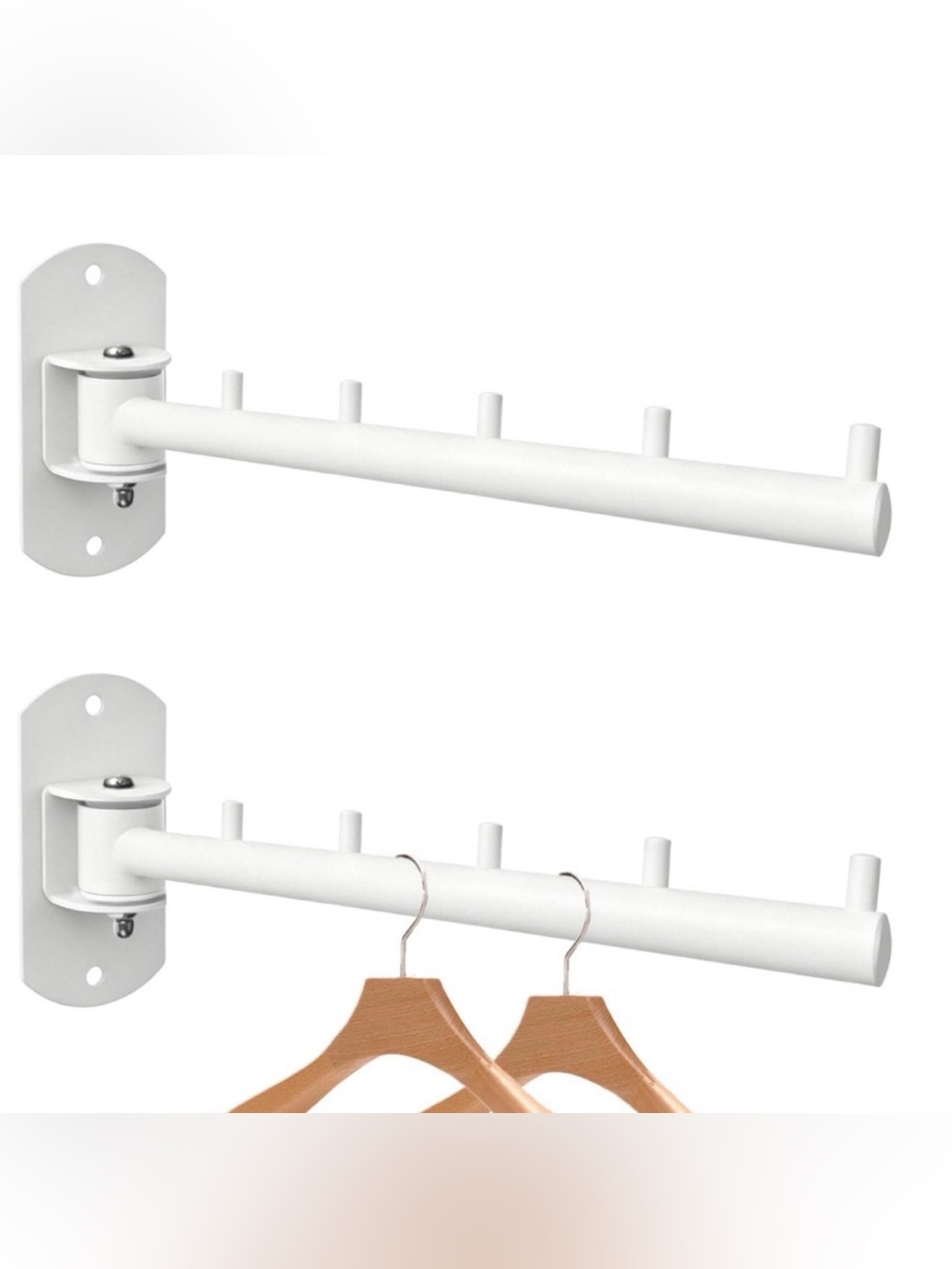 Multi-Functional Wall-Mounted Swivel Garment Racks